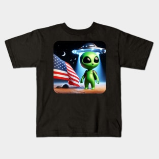 Little Green Men - Alien #4 Kids T-Shirt